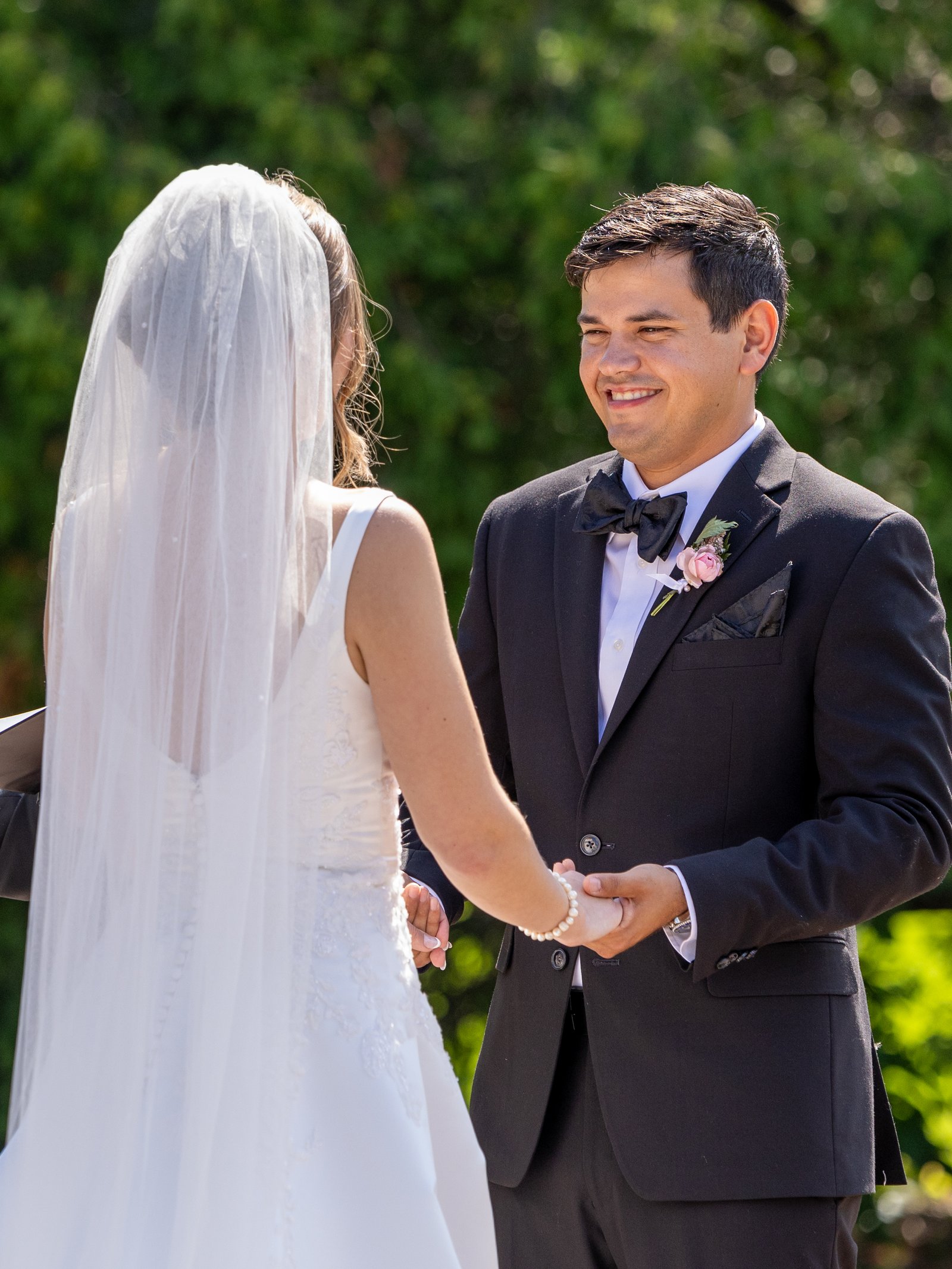 Fox Valley Wedding Couple Looking at each other